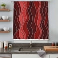 thumbnail image 5 of Red Ombre Sheer Curtains 63 Inches Long, Abstract Art Moire Ocean Waves Light Filering Curtains, Breathable Simi Curtain Privacy Drapes for Living Room Bedroom Lightweight Window Treatment, 5 of 9