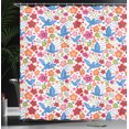 thumbnail image 3 of Ambesonne Cartoon Shower Curtain, Pastoral Leaves and Flower, 69"Wx70"L, Multicolor, 3 of 4
