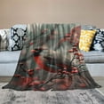 thumbnail image 2 of Orinice Northern Cardinal Blanket Gifts for Women Red Birds Berries Flannel Throw Blankets Soft Comfy Lightweight for Home Decor Couch Bed Sofa  40x50in, 2 of 6