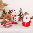 thumbnail image 4 of Bolsa de regalo de Papá Noel para Navidad, copo de nieve crujiente con cordón, decoraciones navideñas para el hogar, regalos de Año Nuevo 2023, 2024, 4 of 4