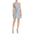 thumbnail image 1 of Aqua Womens Tie Front Midi Dress, Blue, Small, 1 of 1