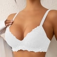 thumbnail image 6 of Tsesme Lace Bras for Women No Underwire Push up Mininizers Spaghetti Strap Lifting Deep V-Neck Bras, 6 of 8