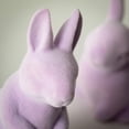 thumbnail image 2 of Sullivans 5.5" & 4.25" Lilac Velveteen Bunny Set of 2, Ceramic, 2 of 3