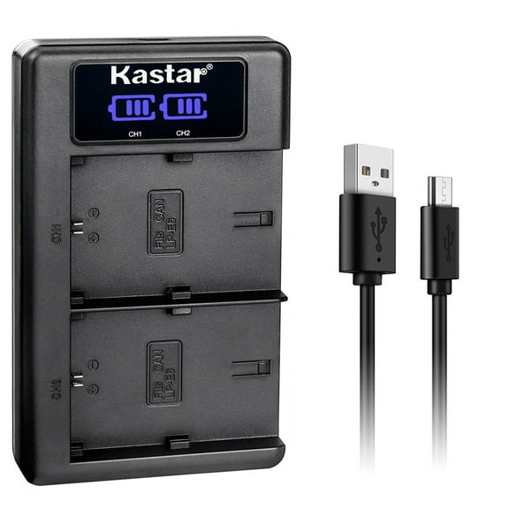 Kastar LP-E6 LP-E6NH LKD2 USB Battery Charger Replacement for Canon EOS R, EOS Ra, EOS R5, EOS R6, EOS 5D Mark II, EOS 5D Mark III, EOS 5D Mark IV, EOS 5DS, EOS 5DS R, EOS 6D Mark II