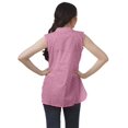 thumbnail image 4 of Moomaya Printed Mandarin Collar Tunic Sleeveless Casual Tank Top Summer Wear, 4 of 6