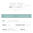 thumbnail image 5 of Laifug Cat Feeding Bowl/Double Feeders Elevated Pet Food Water Bowl, White, 5 of 5