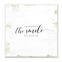 Stupell Industries Wearing the Smile You Game Me Romantic Couple Phrase Designed by Jennifer Pugh