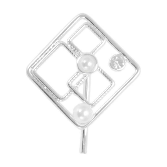 Unique Bargains 1 Pc Ponytail Buckle Hair Clip Hollow Square Hair Ponytail Cuff for Women Silver Tone