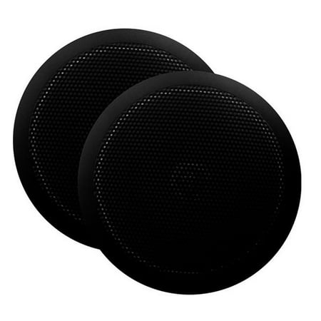 6 in. & 30 watt Ultra Slim Marine Speaker, Black