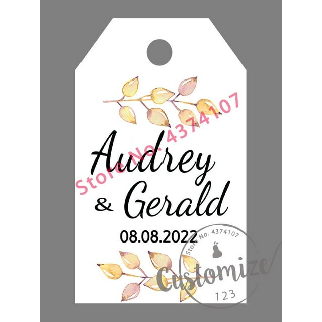 Etiquetas personalizadas para recuerdos de boda, etiquetas para dulces, cumpleaños, bautismo, tu foto, 100 unidades por Set