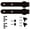 Accessories, variant on Modern Black Varnished Sliding Track Structure for Barn Doors Mild Steel Substance Compact Plan