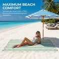 thumbnail image 4 of Unique Bargains Stripe Lightweight Absorbent Quick Dry Beach Towel Green 71" x 40", 4 of 8