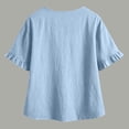 thumbnail image 4 of Womens Summer T-Shirts Short Sleeve V Neck Tops Loose Shirts Trendy Lightweight Soft Casual Summer Outfits Clothes, 4 of 7