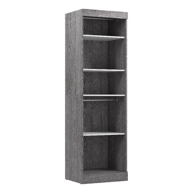 Bestar Canada Nebula 25W Engineered Wood Closet Organizer in Gray/White