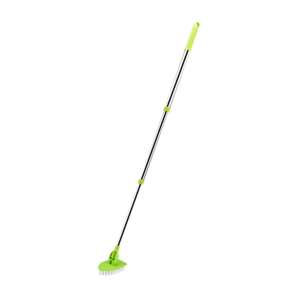 Cepillo para fregar azulejos, cepillo para ducha, cepillo para pared, cerdas rígidas, cabezal con mango extensible, limpiador versátil para bañeras y