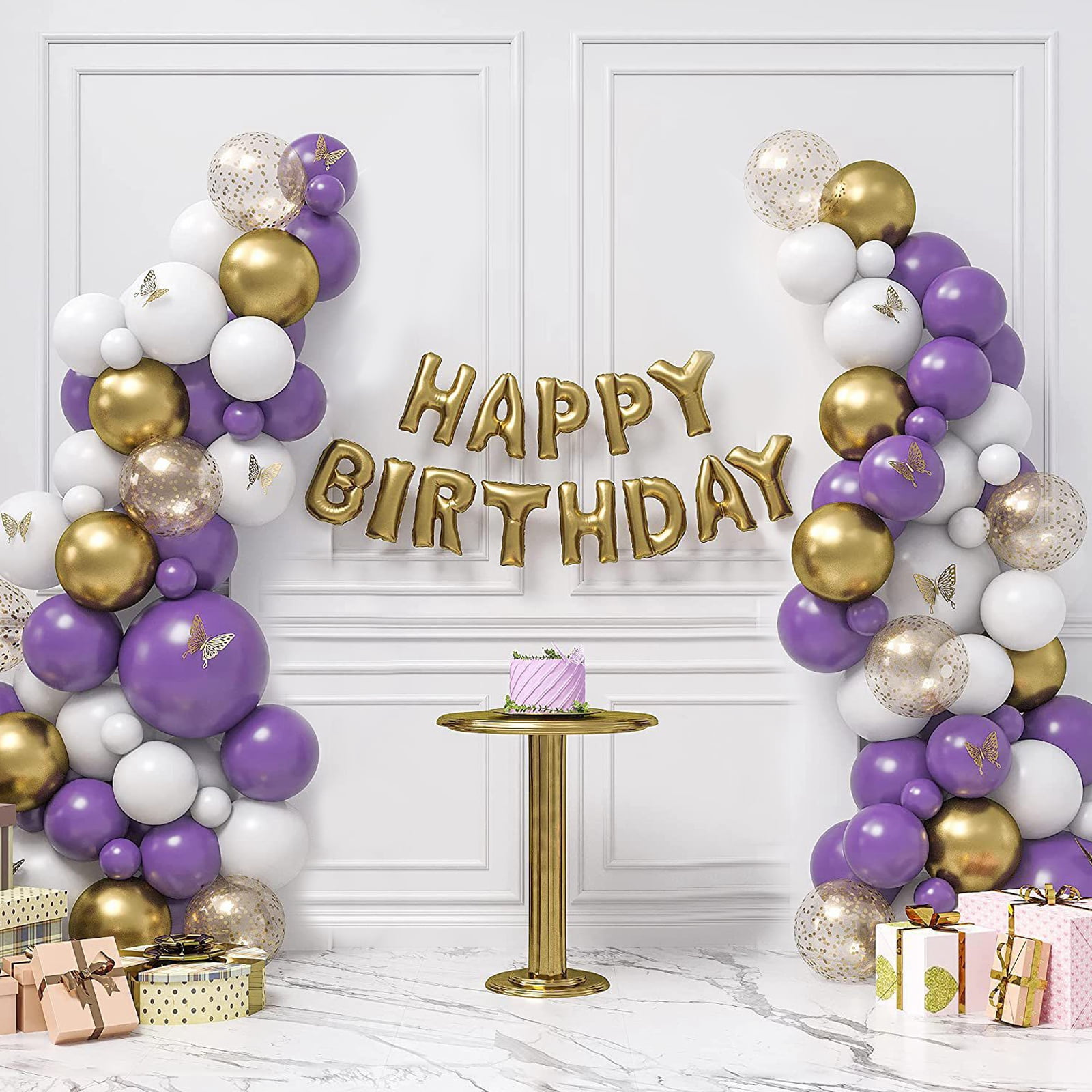 NUAHRHY 47 pack Balloon Column Arch Stand Kit Reusable Bendable with Water Fillable Base Clips Pump Knotter PVC for Wedding Party Birthday Decor 98"