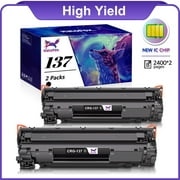 Halofox 137 Toner Cartridge CRG-137 toner cartridges 2-Pack for Canon 137 CRG-137 Used with imageCLASS MF216n MF220 MF230 MF232w MF236n MF242dw MF244dw MF247dw MF249dw MF642cdw D570 Printer Ink Black