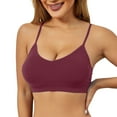 thumbnail image 2 of wcjm Red Large Size Gathered Non Ring Women's Underwear Thin Of Threaded Sports Yoga Anti Bra Comfortable Bottoming Beauty Tank Tops, 2 of 4