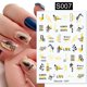 thumbnail image 1 of Harunouta-pegatinas 3D para uñas, calcomanías adhesivas con diseño de flores simples, Corazón Dorado, líneas de Punta francesa, estampado de leopardo, para manicura, 1 of 4