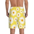 thumbnail image 2 of Balery Daisies Flowers Men's Cotton Knit Pajama Shorts Waistband & Pockets,Short Pajama Pants-4X-Large, 2 of 8