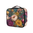thumbnail image 2 of Makeup Train Case with Adjustable Dividers,Cosmetic Bag Portable Portability Bag Case Gifts Highly Detailed Floral, 2 of 8