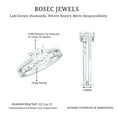 thumbnail image 6 of Rosec Jewels Lab Created Diamond Engagement Ring 1 Ct - 6 mm Princess Cut Ring - EF-VS Quality, 18K White Gold, US 5.50, 6 of 7