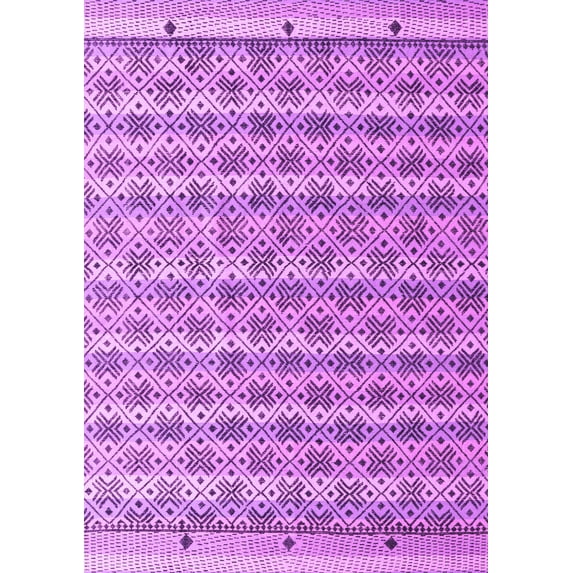 Ahgly Company Indoor Rectangle Abstract Purple Modern Area Rugs, 7' x 10'