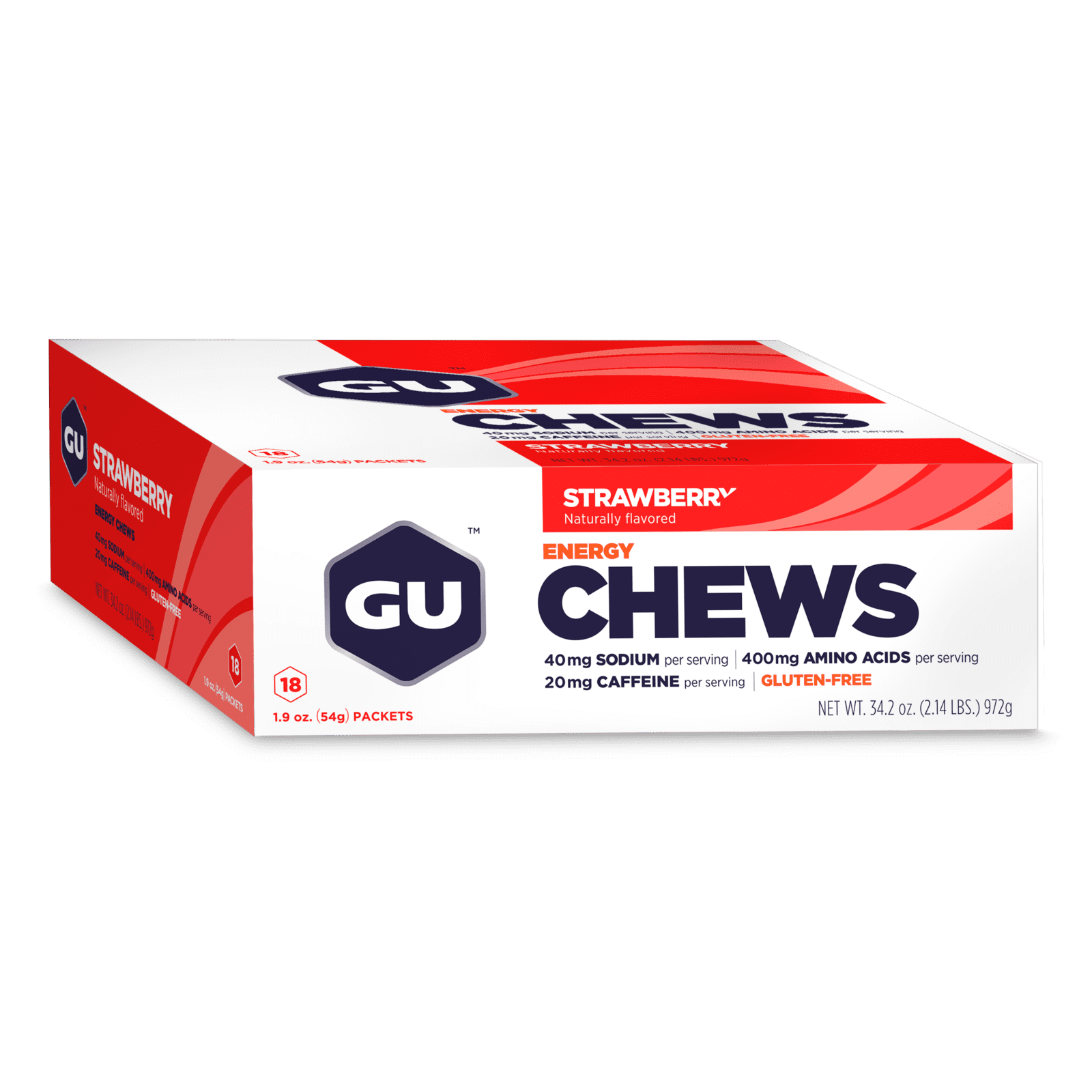 Buy GU Energy, Chews, Strawberry, 18 count box Online at Lowest Price
