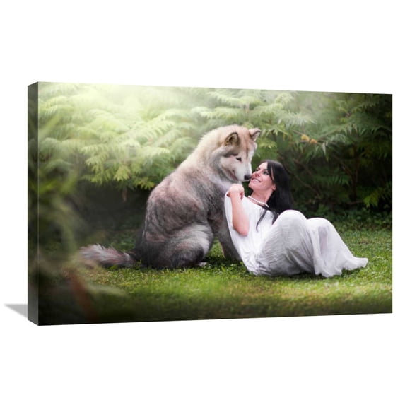 Global Gallery Ghizzi Panizza Alberto,'Saved by the wolf' Stretched Canvas Artwork