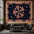 thumbnail image 6 of Quilt Medallion with Starburst, Nostalgic Rustic Style for Americana Decor Lovers, Americana Wall Decor, Fourth of July Gift, Tapestry Wall Hanging for Bedroom and Living Room, 6 of 7