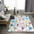 thumbnail image 3 of LNWH Cartoon Buses Cars Roads Rug for Bedroom Living Room, Non-Slip Soft Foldable Carpet, 63" x 48", 3 of 6