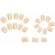 thumbnail image 2 of 24pcs Short Square False Nails Nude Pink Press on Nails Glitter Gold Fake Nails Stick on Nails Removable Glue-on Nails Acrylic Full Cover Nails Women, 2 of 4