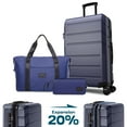 thumbnail image 4 of HOTEEL 3 Piece Carry on Luggage Set,Expandable ABS+PC Lightweight Hard Shell Suitcases with Spinner Wheels&TSA Lock,Portable Travel Bag and Toiletry Bag,Blue, 4 of 13