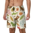 thumbnail image 2 of Haiem Monkeys In The Jungle Men'S Quick-Dry Swim Trunks: Comfortable Beach Shorts With Mesh Lining And Pockets - Ideal For Swimming And Sunbathing Small, 2 of 9