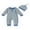 Blue, variant on Rovasas Infant Baby Boy Fall Clothes Romper Stripe Long Sleeve Jumpsuit Hat