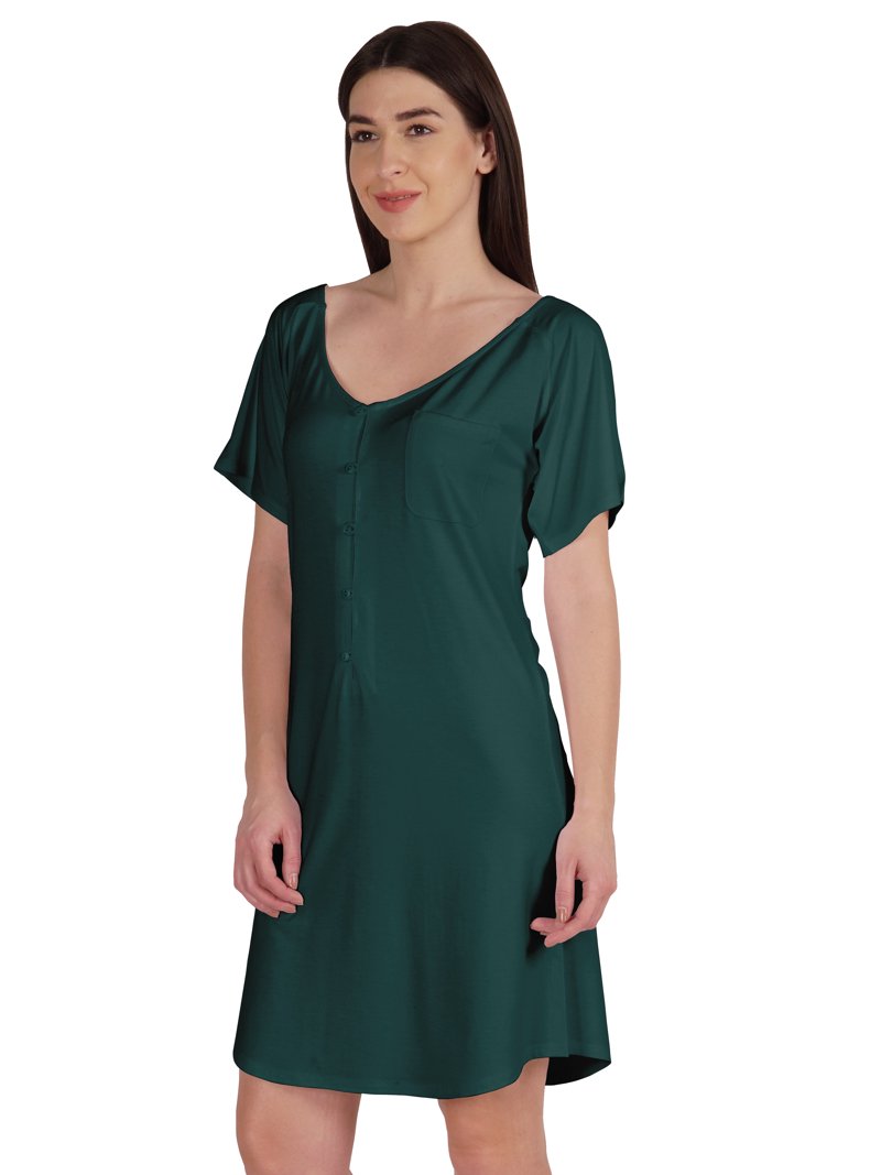 puff sleeve knee length dress Eva Fashion 3508 Knee Length A Line Cocktail Dress
