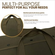 WHITEDUCK HOPLITE Parachute Duffel Bag, Canvas Cargo Bag with Snap-Closure for Outdoor, Travel, Heavy Duty Foldable Extra Large Multipurpose use (Olive, Standard 24 x 15 x 13)