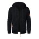 thumbnail image 3 of Ceisia Men's Loose Fit Heathered Hooded Zip-Up Sweatshirt with Contrast Zippers Gift, 3 of 4