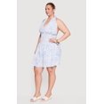 thumbnail image 2 of Women's Plus Size Floral Print Smocked Waist Skater Dress with Shorts Lining, 2 of 4