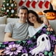 thumbnail image 5 of Manta de franela | Chal con estampado de fantasmas de Halloween | Manta ligera de poliéster para todas las estaciones, ideal para decoración del hogar, sofá, cama, camping, 5 of 6