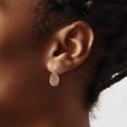 thumbnail image 3 of Chisel Stainless Steel Polished Rose IP-plated Pineapple Post Dangle Earrings - 22.5mm, 3 of 6