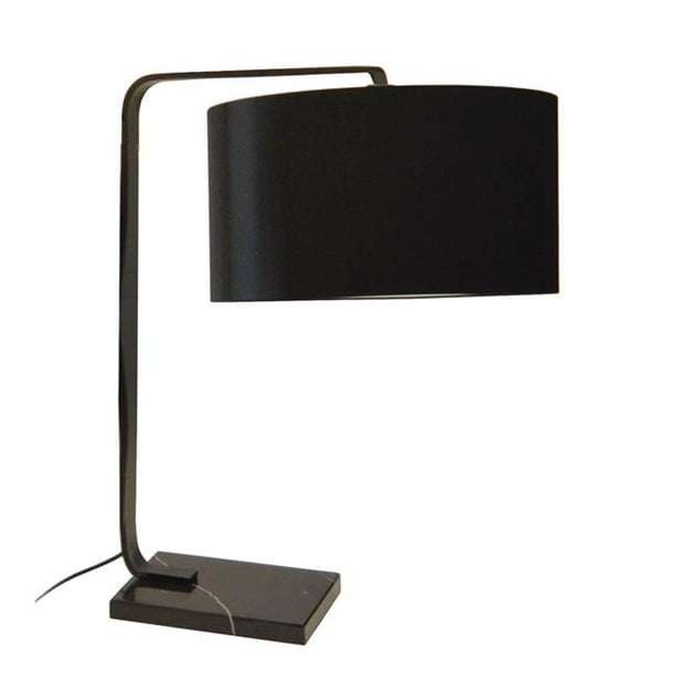 1 Light Incandescent Table Lamp, Black