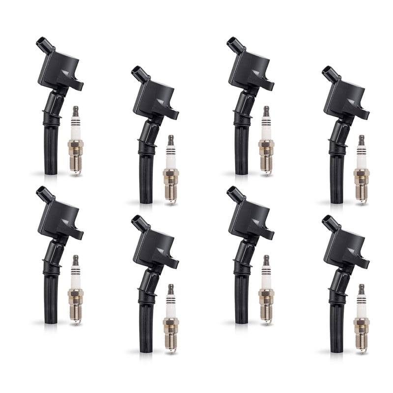 ISA DG508 Ignition Coils and Spark Plugs For 5.4 V8 For Lincoln Ford Mustang Econoline Excursion Expedition Pickup E150 E250 E350 F150 F250 4.6L 5.4L 6.8L Replacement for FD503 SP479