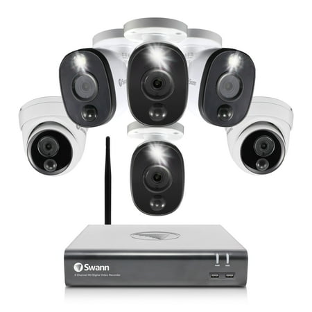 Swann 1080p 4-Bullet Camera & 2-Dome Camera DVR Security System w/ 1TB HDD & USB Wi-Fi Antenna