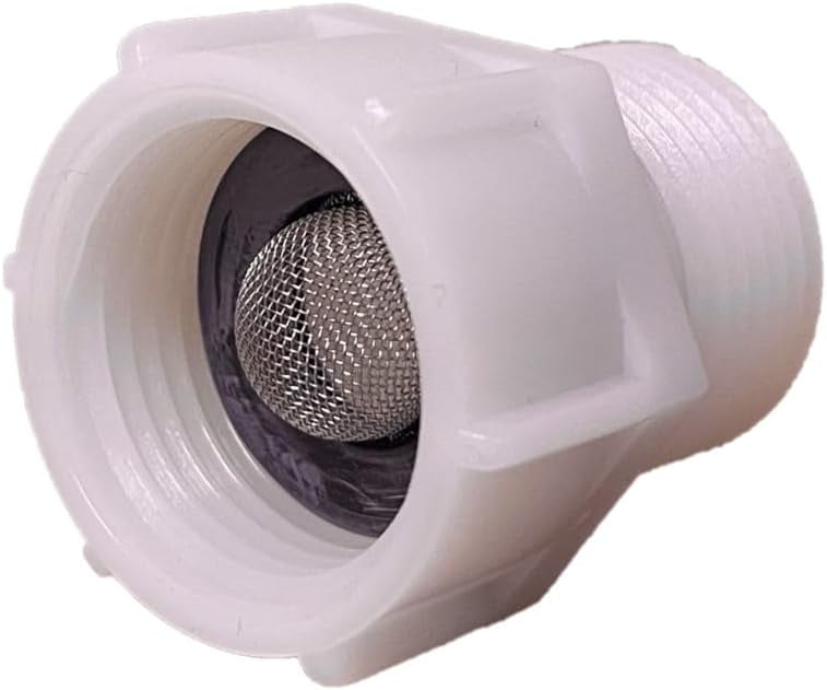 Fill Valve Pipe Adapter 7/8 Male to 7/8 Female With Built-In Filter Screen for Bidets, Toilets, Pipes, etc. by NuFlush