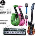 thumbnail image 3 of Juego de juguetes inflables de estrella de Rock, guitarra Musical, Piano, saxofón, globos, accesorios de fiesta, decoraciones temáticas de concierto de los 80（12 As Shown, 3 of 5