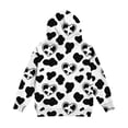 thumbnail image 7 of Girls Hoodies Cute Cow Print Pullover with Pockets Long Sleeve, Animal Hooded Sweatshirt, Warm, Casual, Loose Fit,Fashion Hoodie,Pullover, 7 of 7