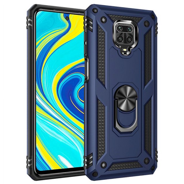 Funda de teléfono para Xiaomi Redmi Note 9 Pro y Redmi Note 9S de Uso Rudo Shockproof + Cristal 9D