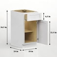 thumbnail image 2 of LUXEYARD 18 in W White Shaker Kitchen Wall Cabinet with Soft Close Door, Ready to Assemble, 2 of 8