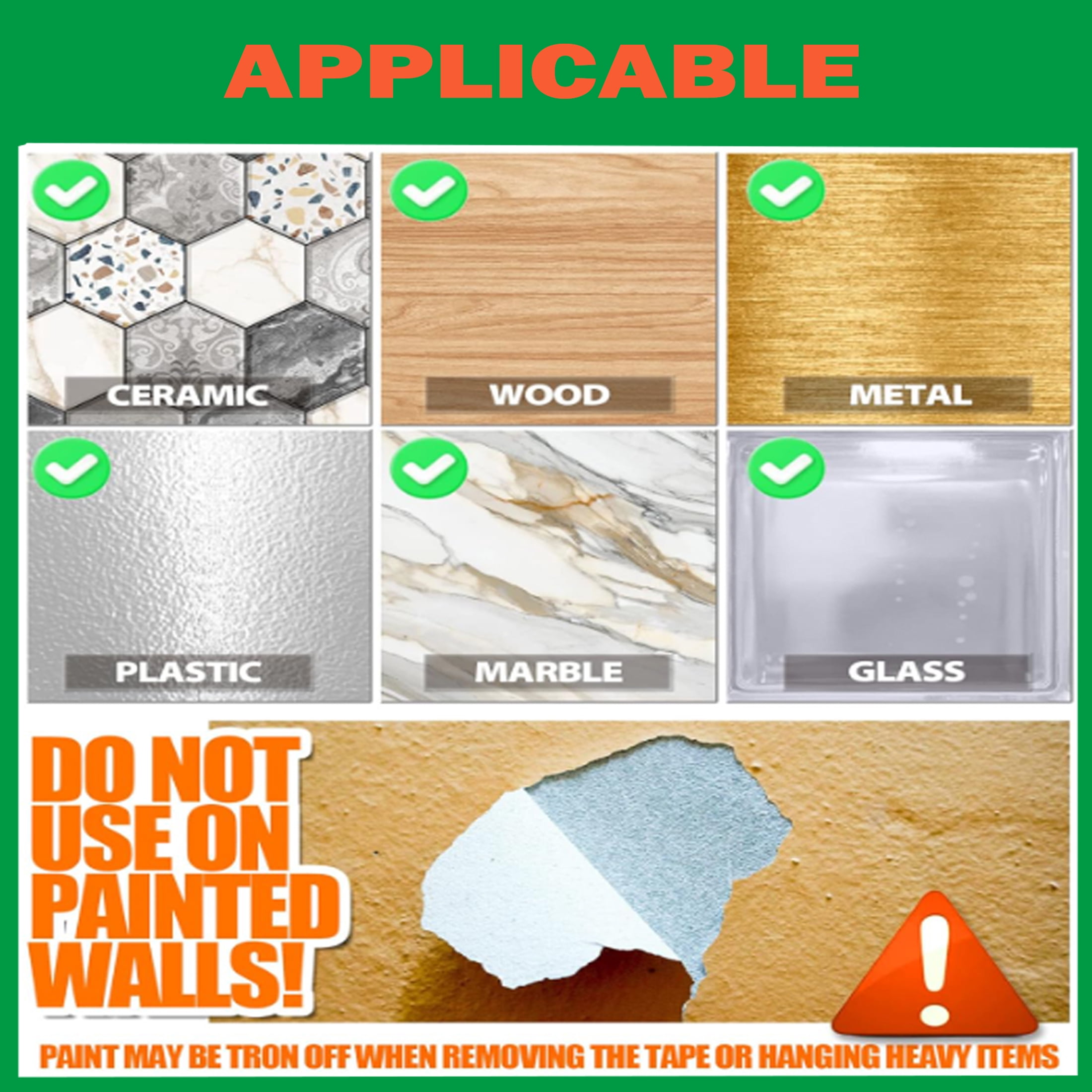 Double Sided Tape Heavy Duty Nano Clear Adhesive 4 Pack
